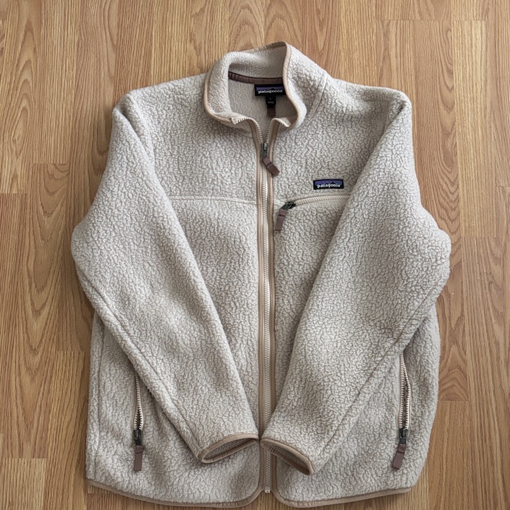 Patagonia Cream Sherpa Fleece Jacket